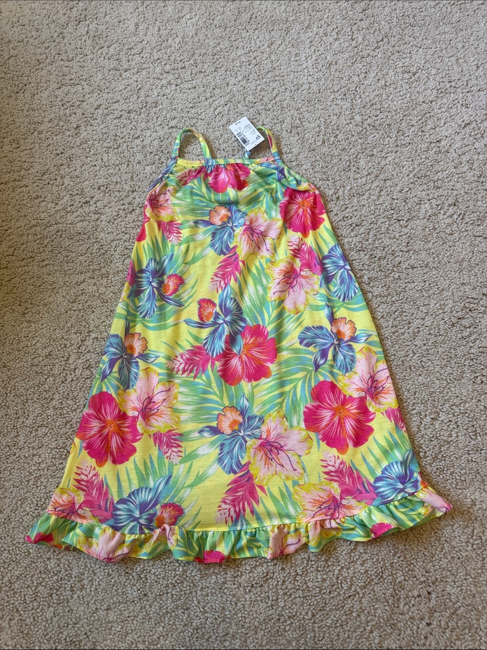 Tropical Hawaiian Floral Sundress or Nightgown Pajama Dress